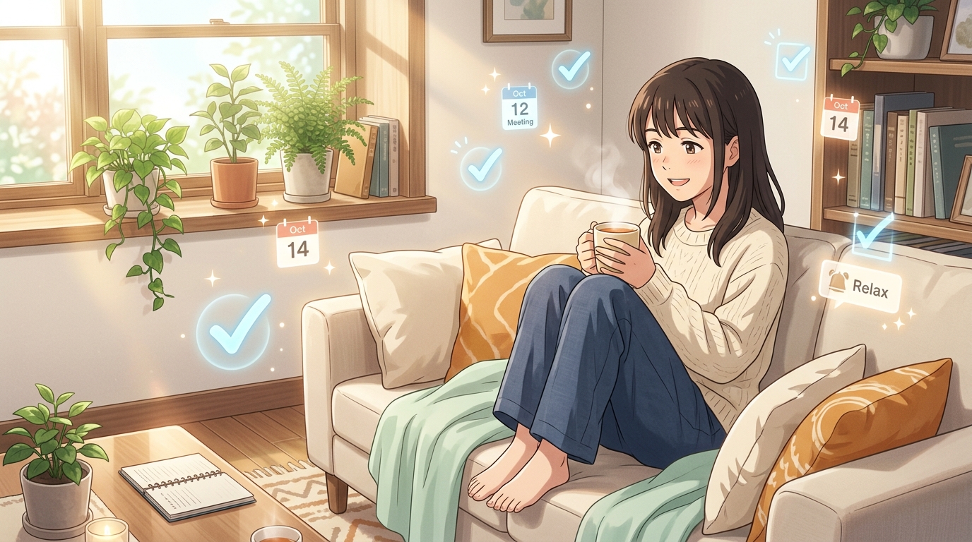 VA24 アクション連携完了の安心感 (日本イラスト)